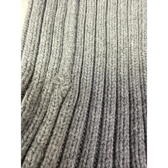 Ugg Poncho Women's Medium Grey Chunky Knit Cowl Neck Sweater Cotton 1k - Picture 6 of 13